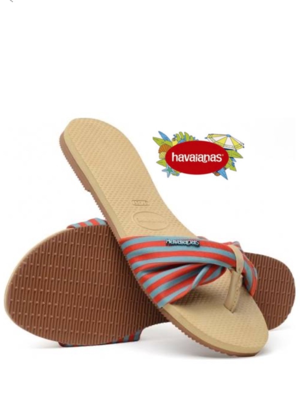 Havaianas Womens Flip Flops St Tropez Thong Sandals Ivory Sandal 11 /‎ 12